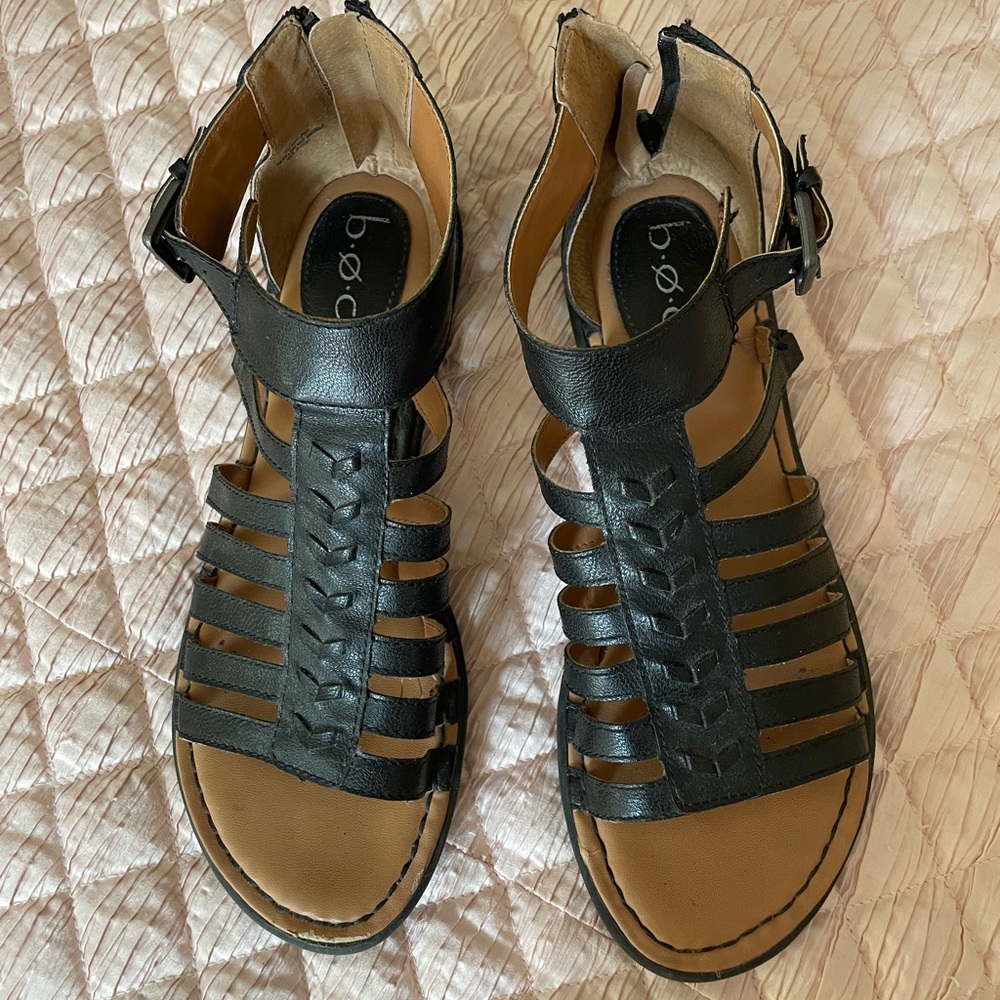 Boc gladiator sandals black size 9